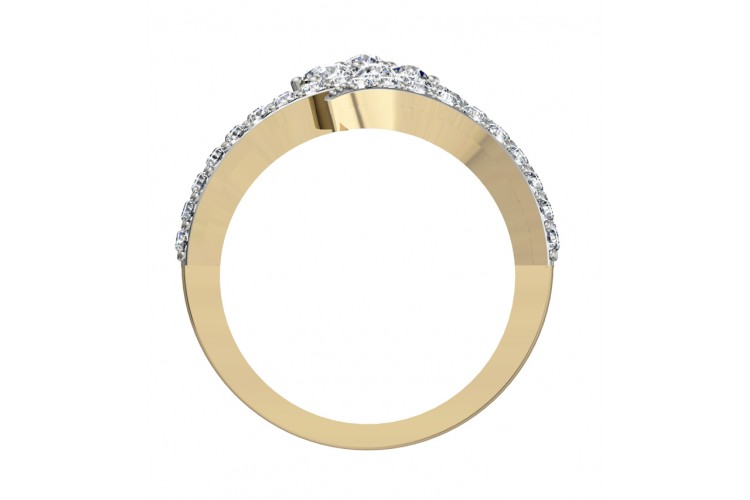 Glitzy cocktail ring with diamonds